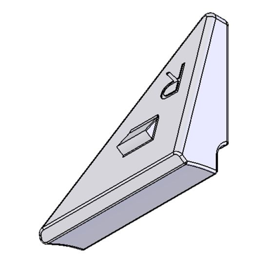 Befestigungsplatte für Rollwiderstand-System (RWS), rechts