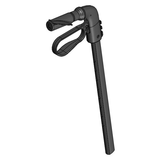 Handgriff, anatomisch links, komplett, schwarz 32
