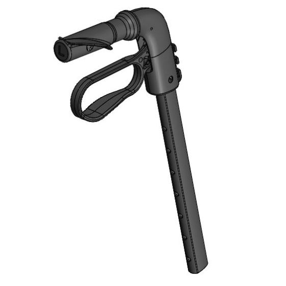 Handgriff, anatomisch links, komplett, schwarz 32