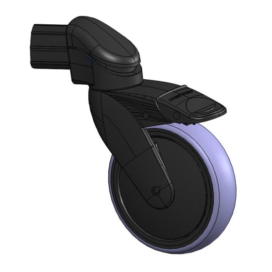 Hinterrad für Handbremse, Ø125 mm, inkl. Niete