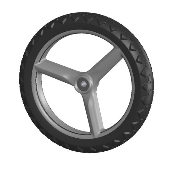 Offroad-Rad vorne, grau, Stück