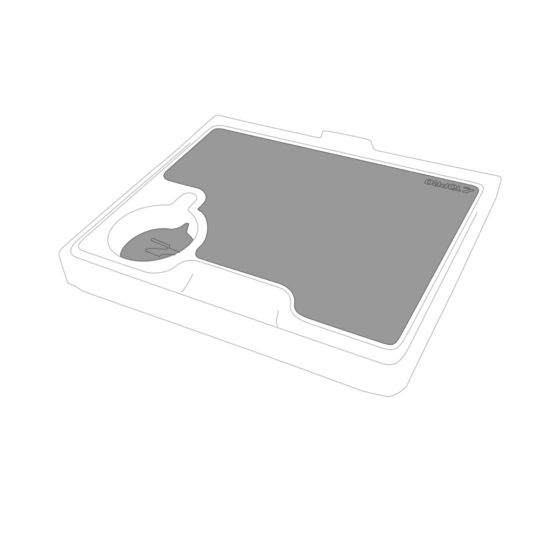 Antirutschmatte fürs Tablett, grau